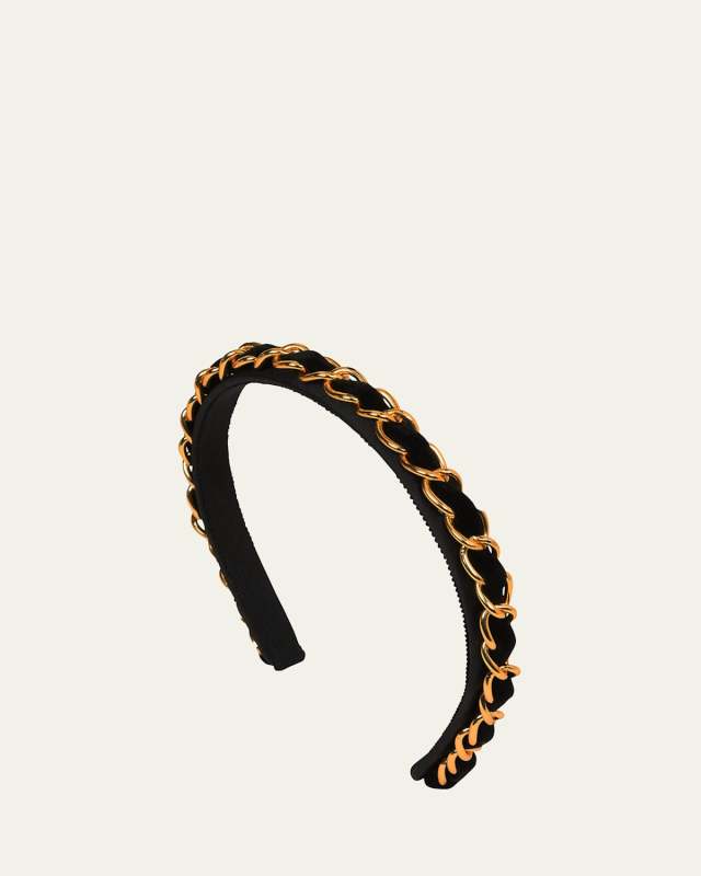 Kason 10K Gold-Plated Chain Skinny Headband